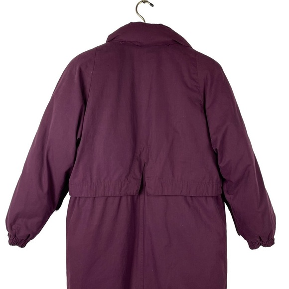90'S VINTAGE BURGUNDY DOWN FILLED PUFFER DUSTER SLEEPING BAG COAT UTEX DESIGN - Picture 9 of 17